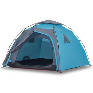 vidaXL Tente de camping &agrave; d&ocirc;me 4 personnes bleu lib&eacute;ration rapide