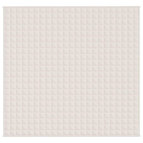 Couverture Lestée 15kg 220x240cm - Coton Crème Pour Améliorer Le Sommeil