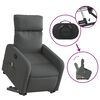 vidaXL Fauteuil de massage inclinable Gris fonc&eacute; Tissu
