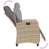 vidaXL Ensemble &agrave; manger de jardin et coussins 3 pcs m&eacute;lange beige