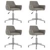 vidaXL Chaises &agrave; manger pivotantes lot de 4 Gris clair Velours
