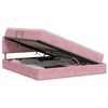 vidaXL Lit de rangement LED avec matelas Rose 140 x 200 cm Velours