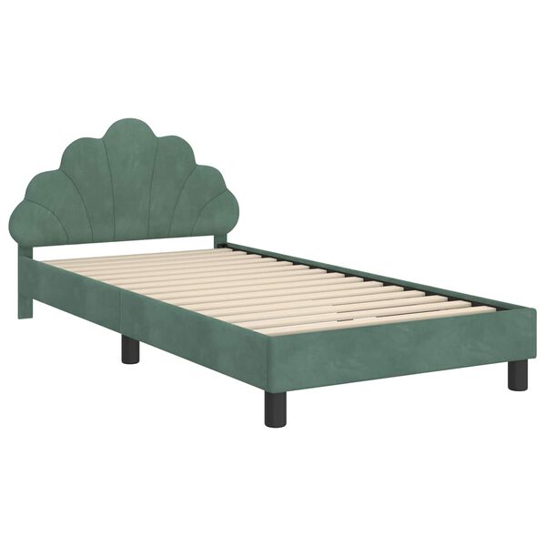vidaXL Cadre de lit pour enfants avec tête de lit Vert Mer 80 x 200 cm