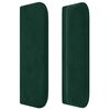 vidaXL T&ecirc;te de lit avec oreilles Vert fonc&eacute; 83x16x78/88 cm Velours