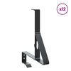 vidaXL Support de Garde Neige 12 pcs Noir 29,5 x 3 x 34,5 cm Acier