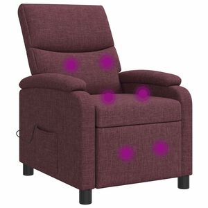 vidaXL Fauteuil de massage inclinable Pourpre Tissu