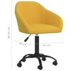 vidaXL Chaises pivotantes &agrave; manger lot de 4 jaune velours