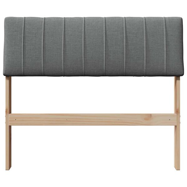 vidaXL T&ecirc;te de lit capitonn&eacute;e Gris fonc&eacute; 90 cm Pin massif