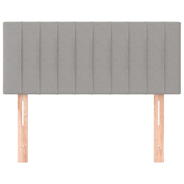 vidaXL Tête de lit Gris clair 100x5x78/88 cm Tissu