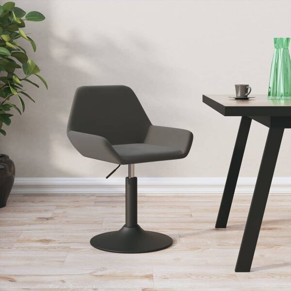 vidaXL Tabouret de bar Gris fonc&eacute; Velours