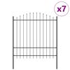 vidaXL Cl&ocirc;ture de jardin 7 pcs Gris 170 x 215 cm