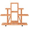 vidaXL Support à fleurs avec roues 110x25x101 cm bois massif de sapin