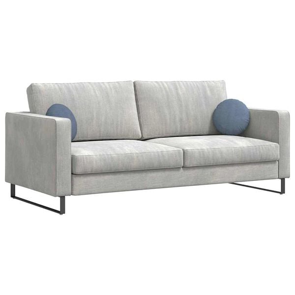 vidaXL Coussins de si&egrave;ge 2 pcs Bleu &Oslash; 30 cm Tissu en velours c&ocirc;tel&eacute;