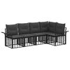 vidaXL Ensemble de canap&eacute;s d'ext&eacute;rieur 5 pc Noir et Gris fonc&eacute;