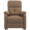 vidaXL Fauteuil électrique de massage Marron Tissu
