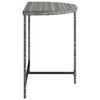 vidaXL Table de jardin Gris 80x50x75 cm Résine tressée