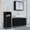 vidaXL Ensemble de mobilier de salle de bain 3 pcs Ch&ecirc;ne noir
