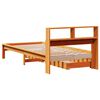 vidaXL Lit bibliothèque sans matelas cire marron 90x190 cm pin massif