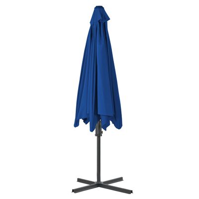 vidaXL Parasol d'extérieur avec mât en acier Bleu 300x230 cm