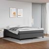 vidaXL Sommier &agrave; lattes de lit avec matelas Gris 160x200 cm Similicuir
