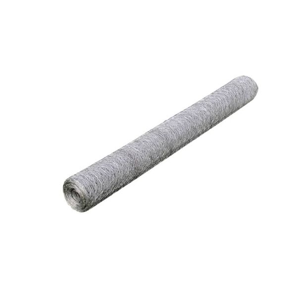 vidaXL Grillage pour voli&egrave;re Acier galvanis&eacute; 25 x 0,5 m Argent&eacute;