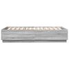 vidaXL Cadre de lit avec LED sans matelas sonoma gris 150x200 cm