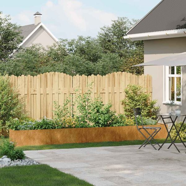 vidaXL Jardini&egrave;re rouill&eacute; 360x40x40 cm acier inoxydable