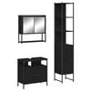 vidaXL Ensemble de meubles salle de bain 3 pcs noir bois d'ing&eacute;nierie