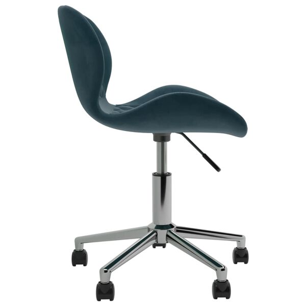 vidaXL Chaise pivotante de salle &agrave; manger Bleu Velours