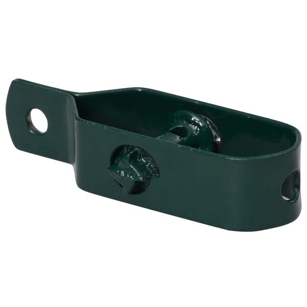 vidaXL Tendeurs de fil de cl&ocirc;ture 50 pcs 90 mm Acier Vert