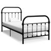 vidaXL Cadre de lit sans matelas noir m&eacute;tal 90x200 cm