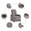 vidaXL Fauteuil inclinable taupe tissu