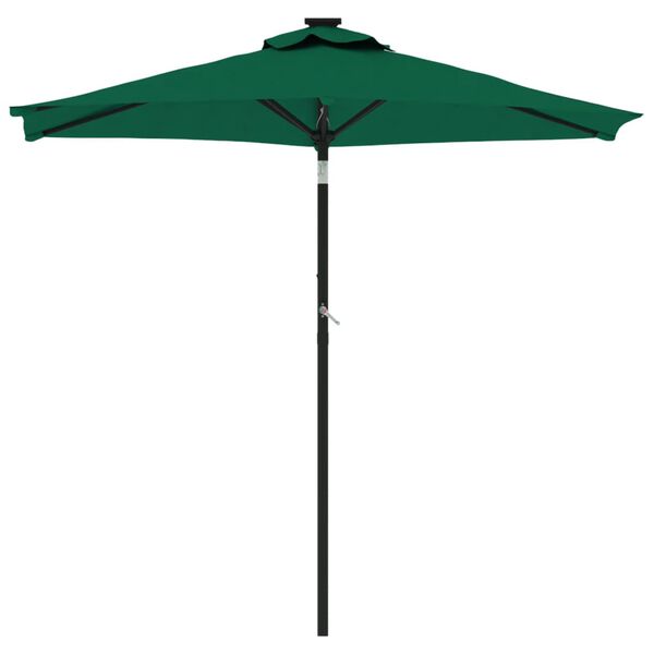 vidaXL Parasol de jardin avec m&acirc;t en acier vert 225x225x212 cm