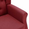 vidaXL Fauteuil de massage avec repose-pied Rouge bordeaux Tissu