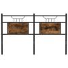 vidaXL T&ecirc;te de lit ch&ecirc;ne fum&eacute; 137 cm bois d'ing&eacute;nierie et acier