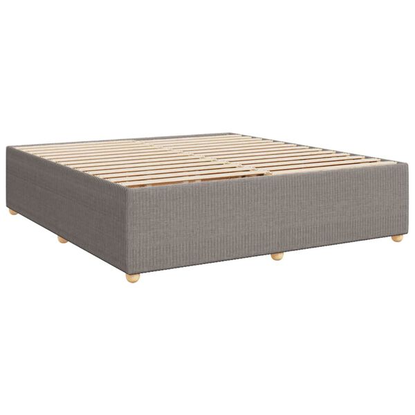 vidaXL Cadre de lit sans matelas taupe 200x200 cm tissu