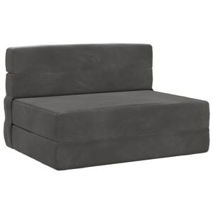 vidaXL Canap&eacute;-lit pliable Gris fonc&eacute; 100 x 80 x 60 cm Tissu