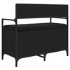 vidaXL Banc de rangement noir 85,5x42x73,5 cm bois d'ing&eacute;nierie