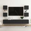 vidaXL Ensemble de meubles TV 6 pcs Noir Bois d'ing&eacute;nierie