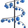 vidaXL Sapin de No&euml;l &agrave; LED avec boules 120 LED blanc chaud 180 cm