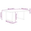 vidaXL Table à manger avec bord naturel 180x100x74cm bois massif chêne