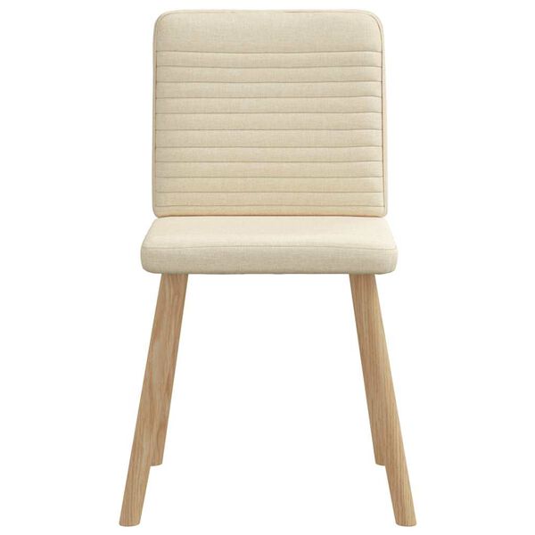 vidaXL Chaises &agrave; manger lot de 6 cr&egrave;me tissu