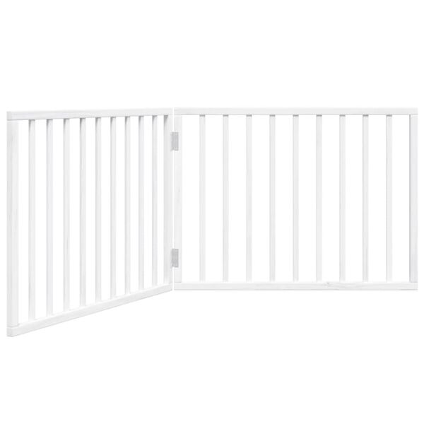 vidaXL Barri&egrave;re pour chien pliable &agrave; 2 panneaux Blanc 160 cm Bois de peuplier
