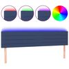 vidaXL T&ecirc;te de lit &agrave; LED Bleu 200x5x78/88 cm Tissu