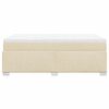 vidaXL Sommier &agrave; lattes de lit avec matelas Cr&egrave;me 120x200 cm Tissu