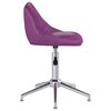 vidaXL Chaises pivotantes &agrave; manger lot de 4 violet similicuir