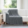 vidaXL Couvertures &agrave; jeter 6 pcs Gris fonc&eacute; 150 x 200 cm Toison