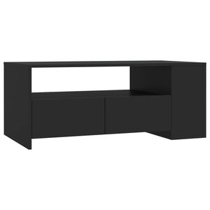 vidaXL Table basse noir 102x55x42 cm bois d'ing&eacute;nierie