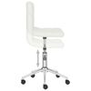 vidaXL Chaise pivotante de salle &agrave; manger Blanc Similicuir