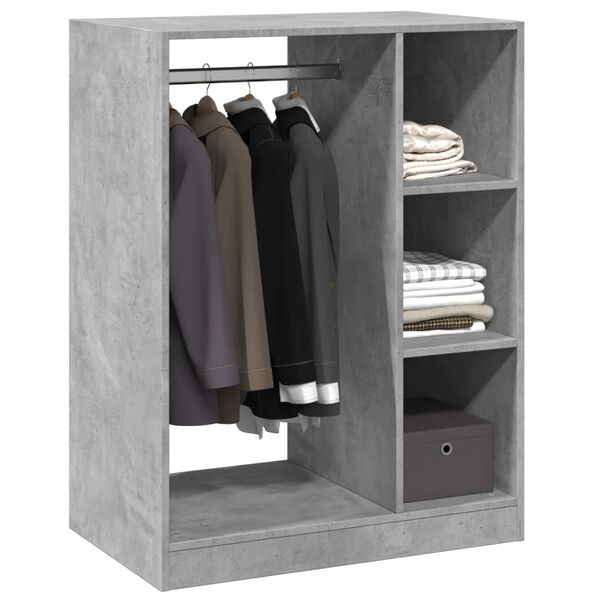 vidaXL Garde-robe gris b&eacute;ton 77x48x102 cm bois d'ing&eacute;nierie